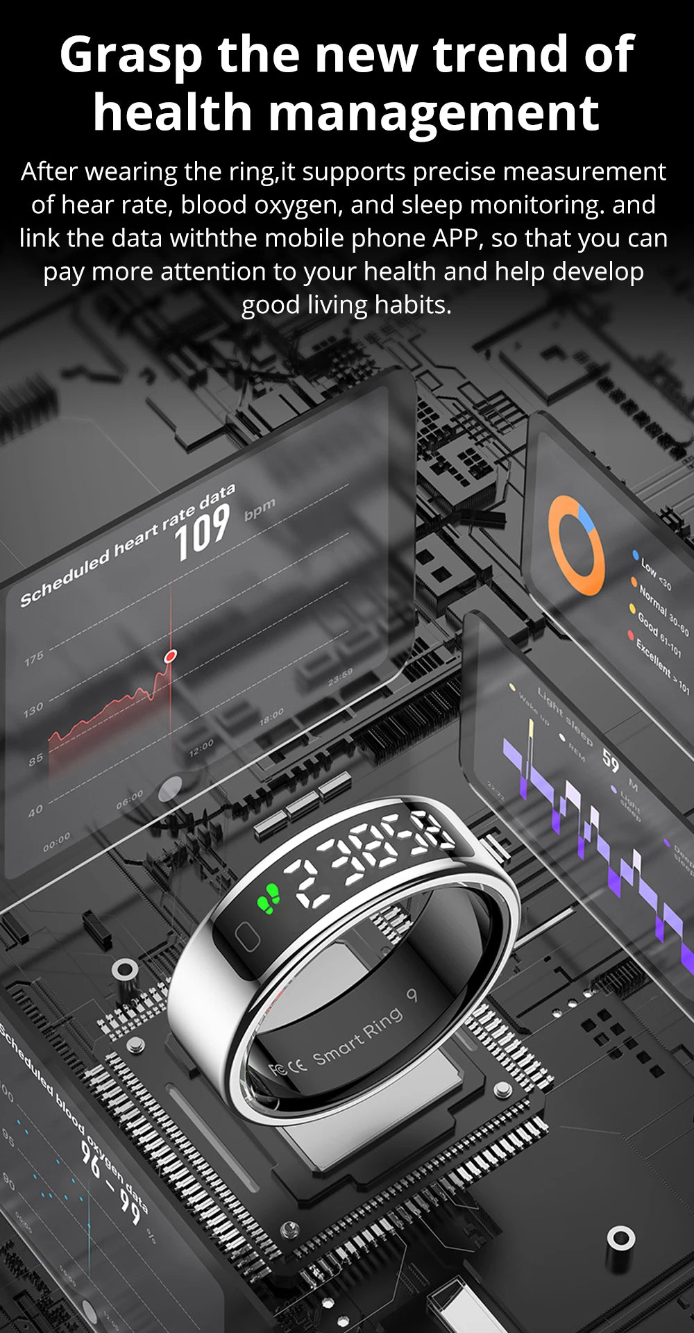 COLMI R12 Smart Ring with Touch Display