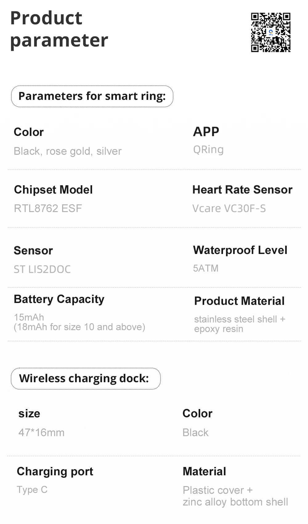 COLMI R12 Smart Ring with Touch Display