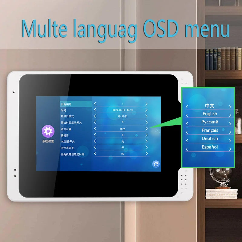 SYSD 7" Touch Screen Video Doorbell Intercom System