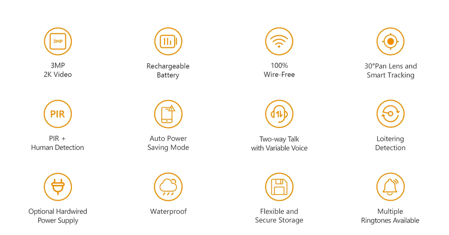 IMOU Doorbell 2S Kit 2K 3MP WiFi Video Doorbell Camera