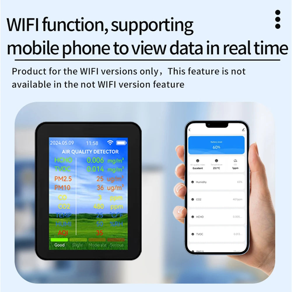 KKMOON Portable 9-in-1 Air Quality Monitor