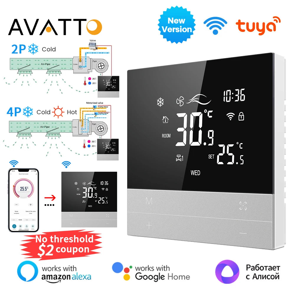 AVATTO WT300-P Smart WiFi Central Air Conditioning Thermostat