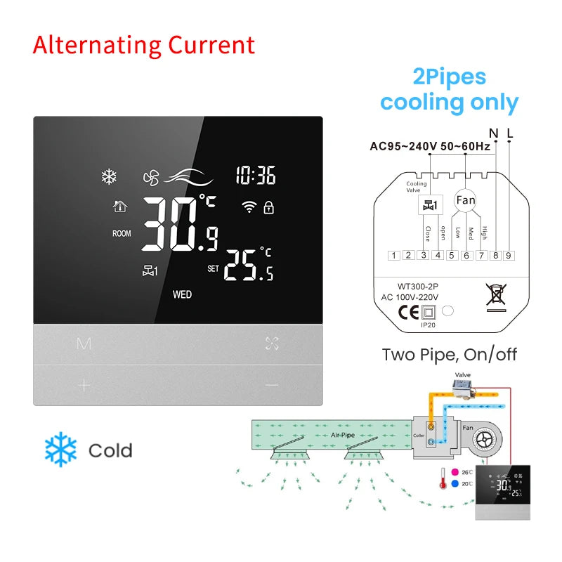 AVATTO WT300-P Smart WiFi Central Air Conditioning Thermostat