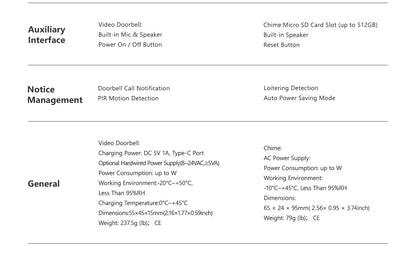 IMOU Doorbell 2S Kit 2K 3MP WiFi Video Doorbell Camera