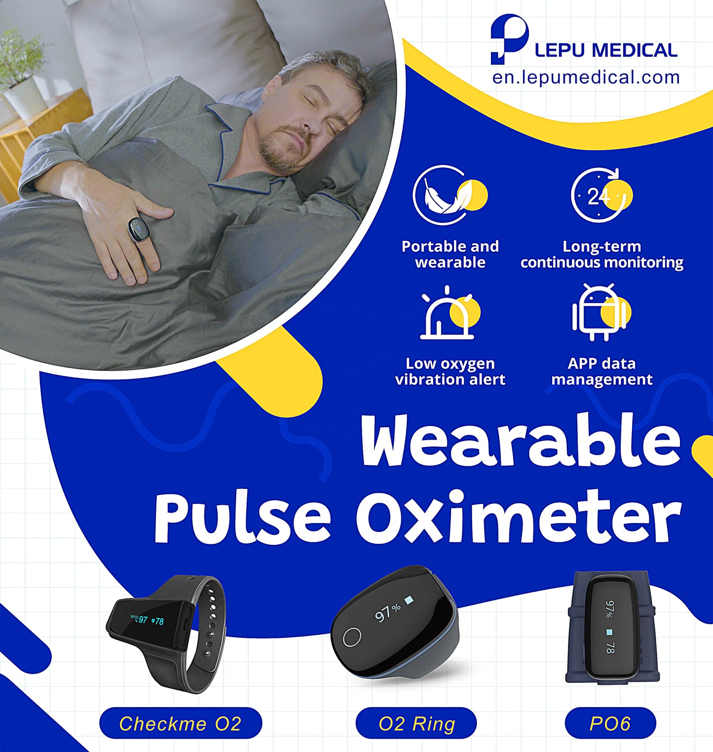 LEPU O2 Ring Wearable Pulse Oximeter