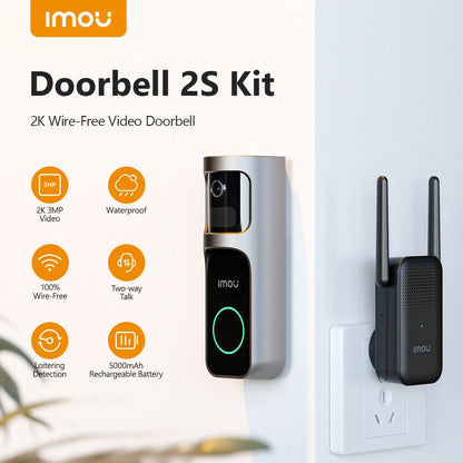 IMOU Doorbell 2S Kit 2K 3MP WiFi Video Doorbell Camera