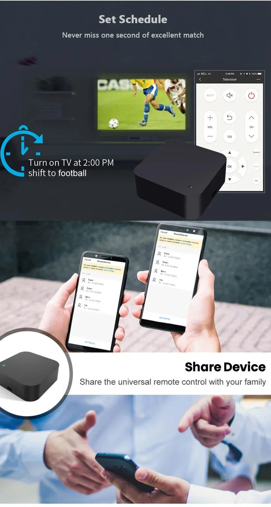 VIKEFON Universal Smart IR Remote Control Hub